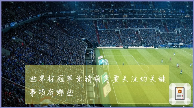 世界杯冠军竞猜前需要关注的关键事项有哪些